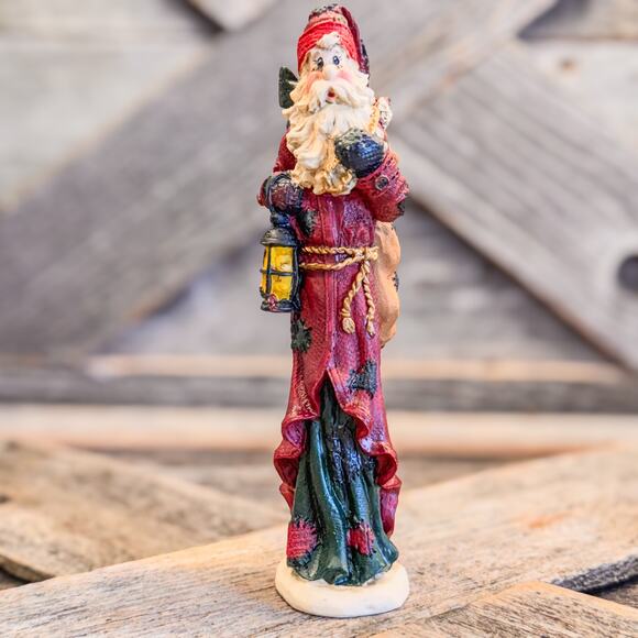 Roman Inc-Rustic Santa Christmas Collectible Hand Painted Decor-Original Box-6"H - Picture 10 of 11